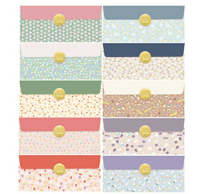 セール10%動物グラデポチ袋 お年玉袋 封筒(全種1枚づつの10枚入り)■messagecard-fb112p-s【ギフト】【お土産】お年玉袋 横 かわいい お...