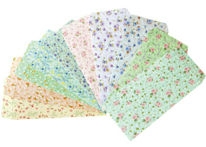 セール10%バラ柄ポチ袋 お年玉袋 封筒(全種1枚づつの10枚入り)■messagecard-fb505-s【ギフト】【お土産】