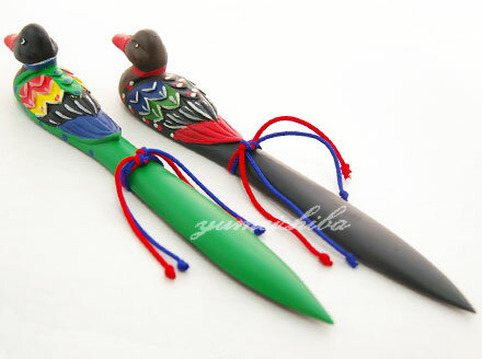 選べるカラー 韓国木彫りのペーパーカッター■papercutter-1-s 【ギフト】【お土産】