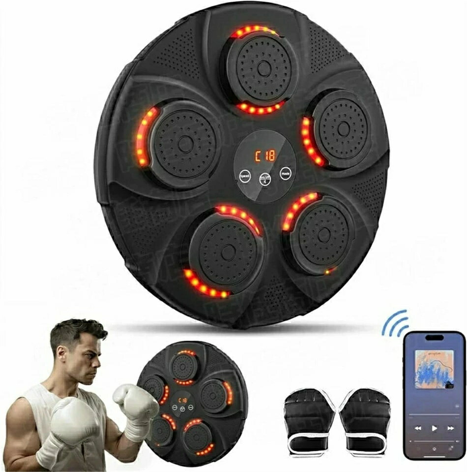 【2024最新型エコボクシングトレーニング 三代目】9パターン スマートディスプレイ付き音楽ボクシング..