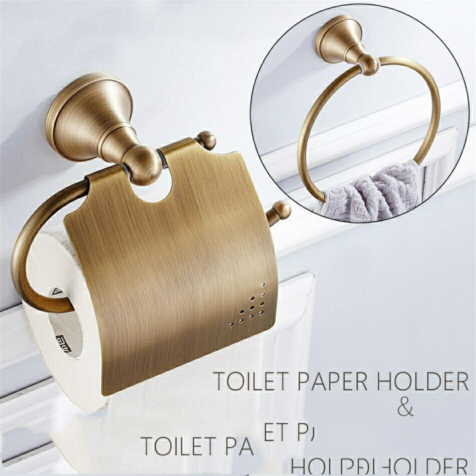 トイレット ペーパーホルダー タオルハンガー真鍮 北欧 タオル掛け おしゃれ 収納 カバー アンティーク レトロ DIY かわいい アイアン 取り付け タオルハンガー 洗面所