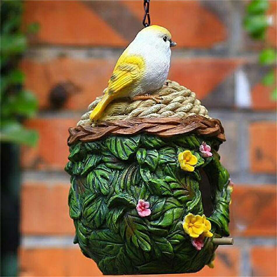 鳥箱 鳥かご 小鳥 ハンギング ハンギングホルダー ハウス 装飾 ケージ 鳥用屋外 バードハウス ガーデニ..