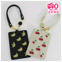 \スーパーセールP2倍+クーポン/ 【定形外郵便送料無料】 FLAPPAR フルーツ刺繍 リールパスケース 514-362 アウトレット