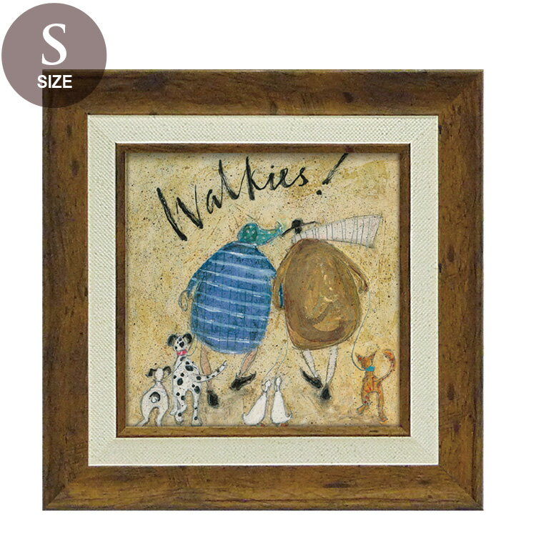 サムトフト おさんぽ! ST-04060 Sサイズ アートフレーム 絵画 ユーパワー 犬 猫 アヒル 人物 ギフト アート おしゃれ 北欧 インテリア お部屋