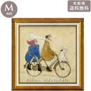 \マラソンP2倍+クーポン/ サムトフト サイドサドル ST-08135 Mサイズ アートフレーム 絵画 ユーパワー 犬 自転車 人物 ギフト アート おしゃれ 北欧 インテリア お部屋