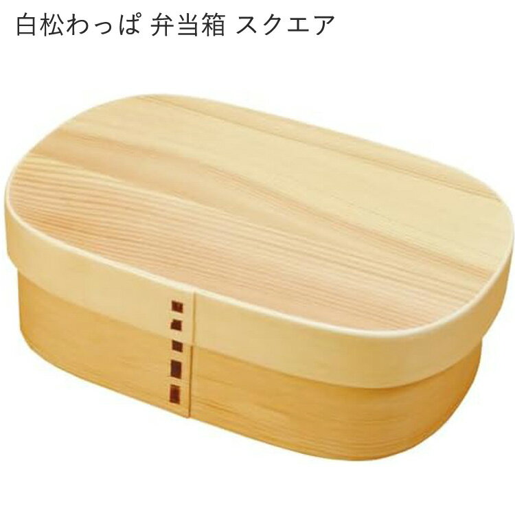 Rakuten - ＼ポイントアップ＋クーポン／ 白松わっぱ弁当箱 スクエア 80397 弁当箱 まげわっぱ わっぱ 曲げわっぱ 木製 お弁当 松 弁当 ランチボックス