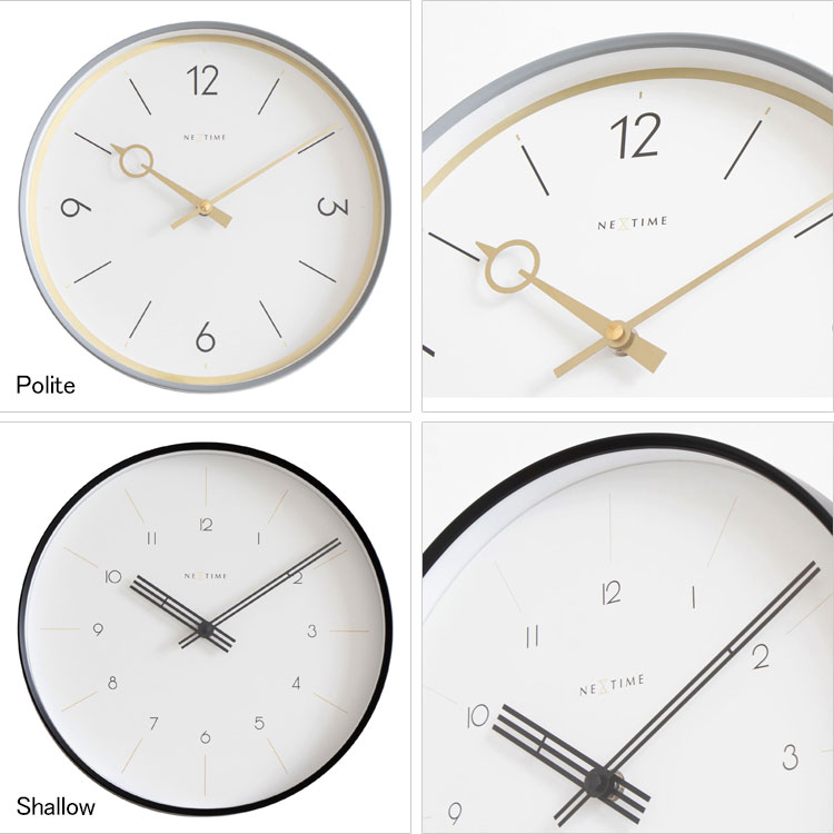 ＼マラソンポイントアップ+クーポン/ NeXtime エルコミューン ウォールクロック NXT-J054 NXT-J055 送料無料 時計 掛け時計 シンプル 北欧 スカンジナビア Polite [3]