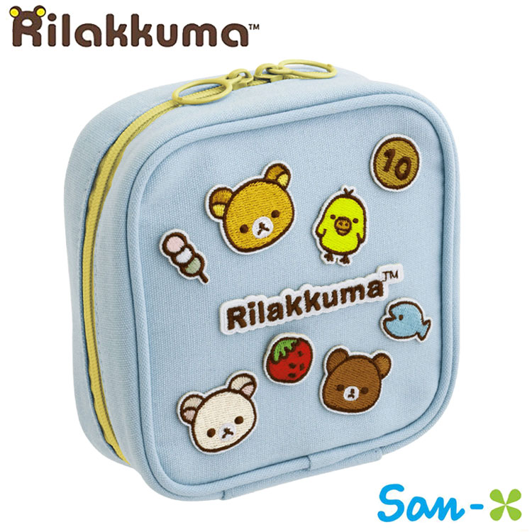 ＼P2倍＋クーポン／ リラックマ スクエア ミニポーチ 定形外 送料無料 CA82601 ポーチ ワッペンシリーズ コリラックマ キイロイトリ チャイロイコグマ ワッペン 刺繍アップリケ