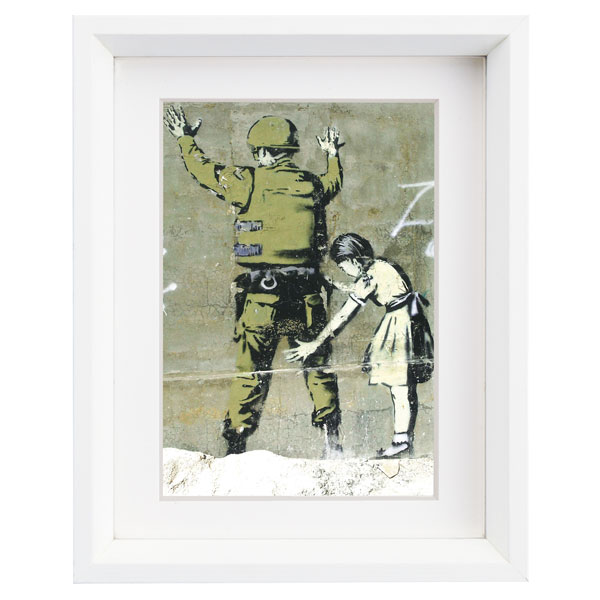Graphic - アートフレーム バンクシー ストップ Sサイズ BK-01604 Banksy 絵画 絵 ユーパワー ストリート 壁画 ステンシルアート