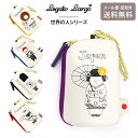 \マラソンP2倍+クーポン/ 世界の人 リール付き パスケース LCH-D1351 定形外 送料無料 カードケース キーケース ポーチ カナダ フランス アメリカ 日本 イギリス カナダ