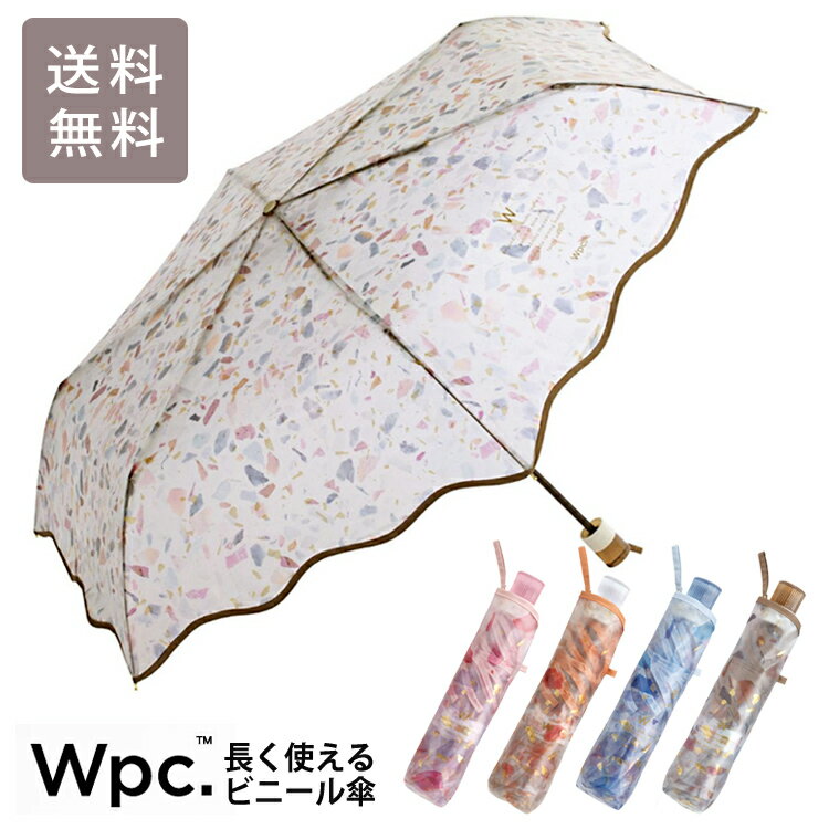 Wpc. ペールストーン アンブレラ ミニ 折りたたみ傘 送料無料 韓国 PT-0070-002 折り畳み 傘 ビニール傘 手開き wpc 軽量 軽い 半透明 ピンク
