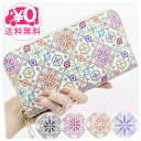 長財布 ラウンドファスナー 花菱 浅草文庫 =本革 友禅染 ラウンド長財布 花菱ラウンド束入 花柄 財布 ピンク/スカイブルー/ワイン/ブラック/グリーン/オレンジ