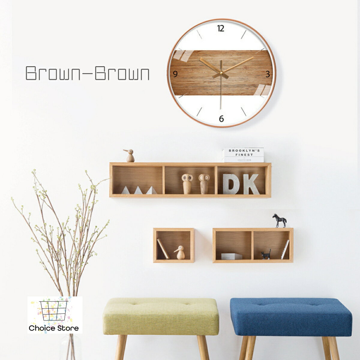 【送料無料!!】静音 時計 壁掛け 掛時計 おしゃれ 木製 激安 格安 安い 北欧 シンプル インテリア モダン [2]