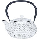 【送料無料】鉄瓶 急須 南部鉄器 鉄やかん 鋳鉄 ティーポット 茶こし付き 紅茶 ポット 手作り 耐熱急須 白いやかん 鉄分補給 ih対応 直火可 やかん 鉄び...