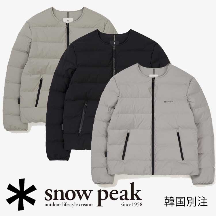 snow peak 韓国別注 スノーピーク プロ軽量ダウンジャケット キャンプ アウトドアウェア スノーピーク アパレル韓国ファッション スポーツウェア