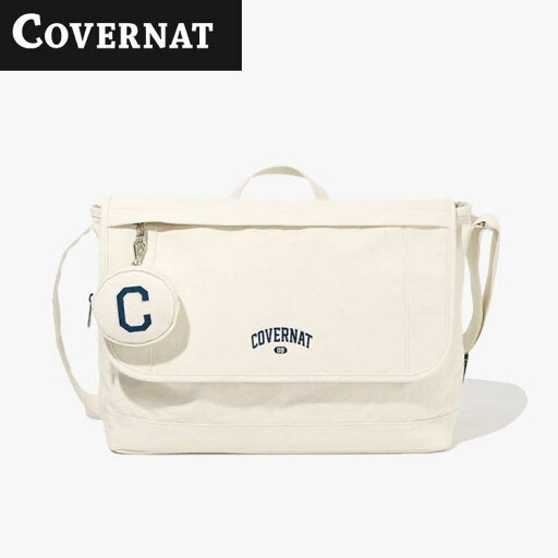 COVERNAT カバーナット メンズ レディース キャンバス セリフ バッグ 韓国ファッション ベーシック デイリールック COVERNAT カバーナット メンズ レディース キャンバス セリフ バッグ 韓国ファッション ベーシック デイリールック