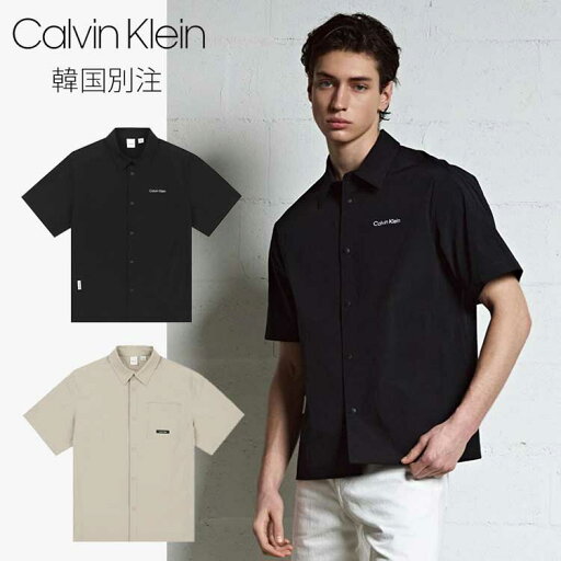 Calvin Klein カルバンクライン スポーツ メンズ 男性 ウブン 半袖 シャツ 夏シャツ 韓国ファッション デイリーベーシック Calvin Klein カルバンクライン スポーツ メンズ 男性 ウブン 半袖 シャツ 夏シャツ 韓国ファッション デイリーベーシック
