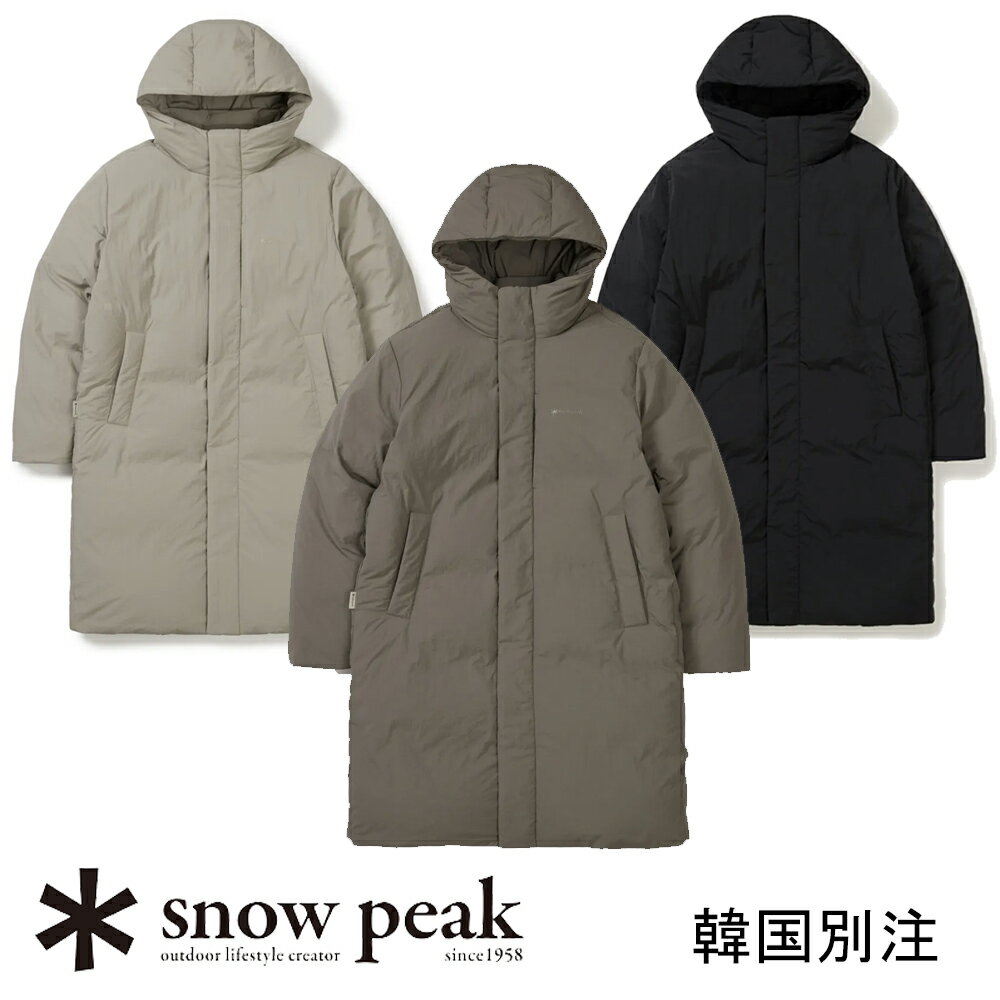 snow peak 韓国別注スノーピーク シティキャンパー ロング ダウンジャケット キャンプ アウトドアウェア スノーピーク アパレル韓国ファッション スポーツウェア
