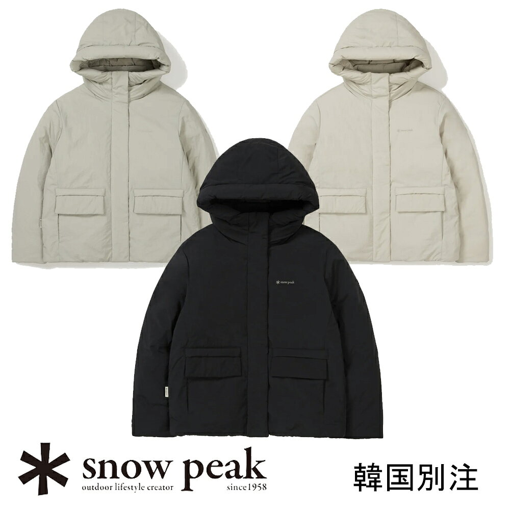 snow peak 韓国別注 スノーピークシティキャンパー 女性フードヘビーダウンジャケットキャンプ アウトドアウェア スノーピーク アパレル韓国ファッション スポーツウェア