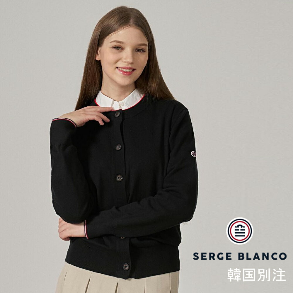 SERGE BLANCO セルジュブランコ 女性 Uネック ラウンドネック ニット カーディガン 韓国ファッション ..