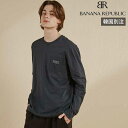 BANANA REPUBLIC 韓国別注 バナナ リパブリック メンズ USAコットン100 長袖Tシャツ 韓国ファッション ストリートルック トレーニングウェ...