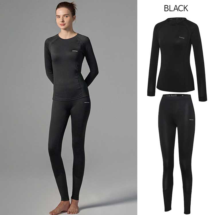 mont bell モンベル アンダー レディースマイクロソフト両面起毛ワームウェア 上着下衣セット 下着 韓国ファッション ベーシック インナーウェア