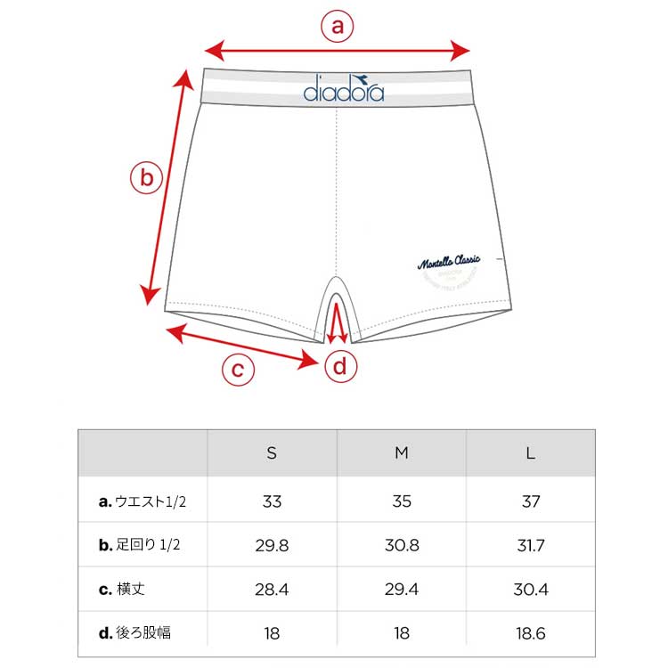 DIADORA ディアドラ レディース モンテッロ クラシック トランク ドロズ パンティー 下着 韓国ファッション ベーシック インナーウェア