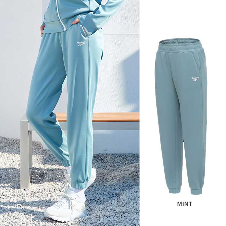 Reebok リーボック レディース ワンマイルウェア セットアップパンツ バンディング ジョガーパンツ 韓国ファッション デイリー スポーツウェア ヘルス ピラティス