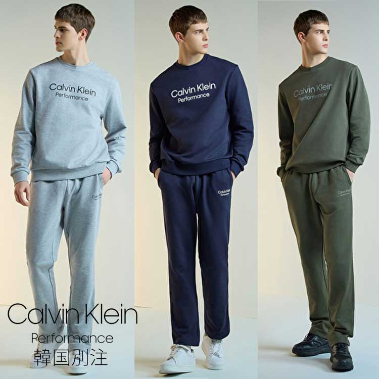 Calvin Klein カルバンクライン パフォーマンス エッセンシャル ストレート セットアップ メンズ トレーニングウェア セット 韓国ファッション デイリーベーシック