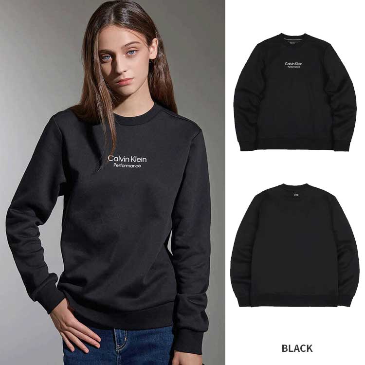 Calvin Klein カルバンクライン パフォーマンス レディース 起毛 テリー マンツーマンTシャツ セーター 韓国ファッション デイリーベーシック