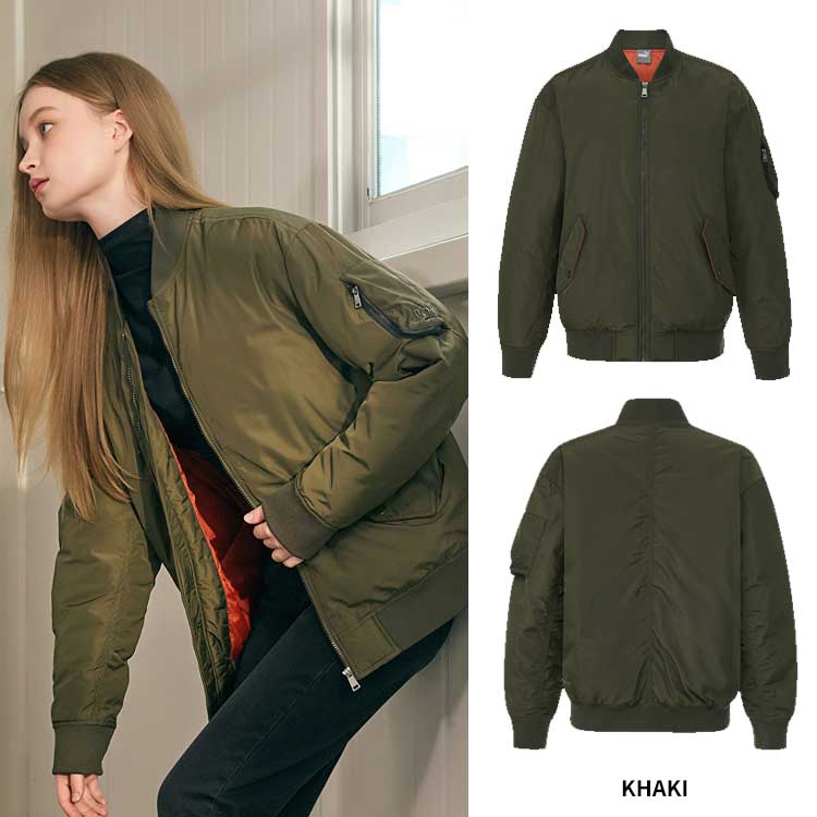 PUMA 韓国別注 プーマ スポーツ レディース ネオ ボマー ジャケット ブルゾン ジャケット 航空ジャンパー 韓国ファッション デイリールック ストリートルック