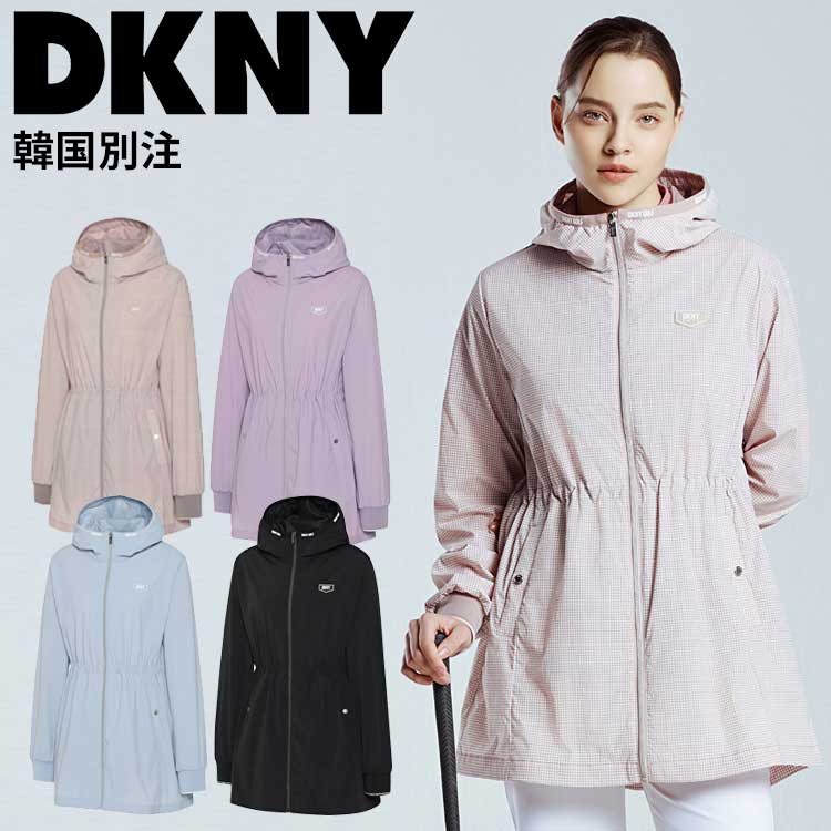 DKNY 韓国別注 ゴルフ レディース ナイロン 機能性 ウィンドブレーカージャケット 韓国ファッション ゴルフウェアセット スポーツウェア ゴルフウェア