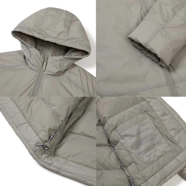 snow peak 韓国別注 スノーピーク ランドプロ フード グース ダウン ジャケット キャンプ アウトドアウェア スノーピーク アパレル韓国ファッション スポーツウェア