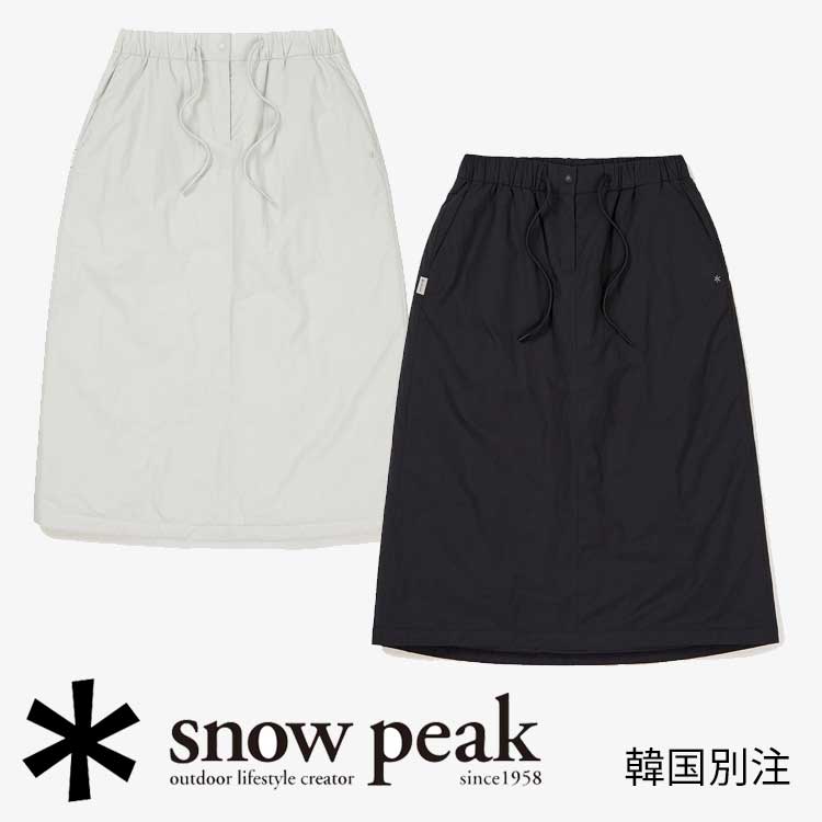 snow peak 韓国別注 スノーピーク キャンピック ウーマンズ ダウンスカート キャンプ アウトドアウェア スノーピーク アパレル韓国ファッション スポーツウェア