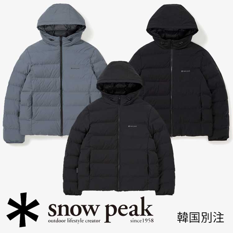 snow peak 韓国別注 スノーピーク プロ 横 キルティング フード ミドル ダウン ジャケット キャンプ アウトドアウェア スノーピーク アパレル韓国ファッション スポーツウェア