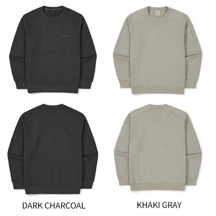 snow peak 韓国別注 スノーピーク プロ ショルダー パッチ 起毛 マンツーマンTシャツ キャンプ アウトドアウェア スノーピーク アパレル韓国ファッション スポーツウェア