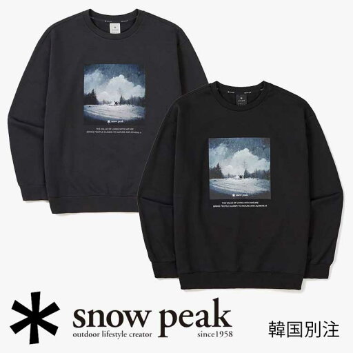 snow peak 韓国別注 スノーピーク プロランドスケープ 起毛 マンツーマンTシャツ キャンプ アウトドアウェア スノーピーク アパレル韓国ファッション スポーツウェア snow peak 韓国別注 スノーピーク プロランドスケープ 起毛 マンツーマンTシャツ キャンプ アウトドアウェア スノーピーク アパレル韓国ファッション スポーツウェア