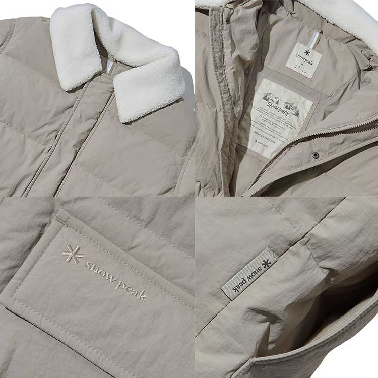 snow peak 韓国別注 スノーピーク ブクルネック ダウン ジャケット キャンプ アウトドアウェア スノーピーク アパレル韓国ファッション スポーツウェア