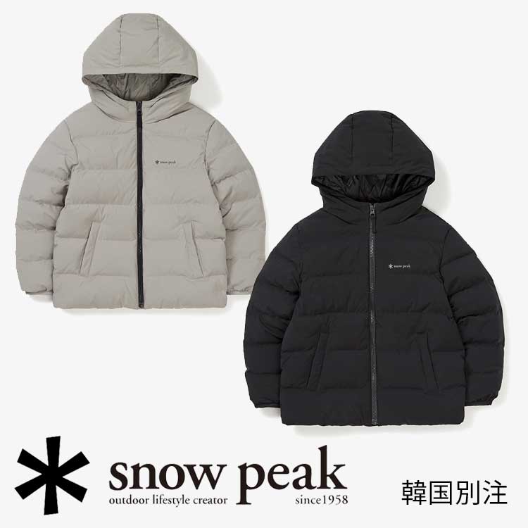 snow peak 韓国別注 スノーピーク プロ キッズ 軽量 フード ダウン ジャケット キャンプ アウトドアウェア スノーピーク アパレル韓国ファッション スポーツウェア