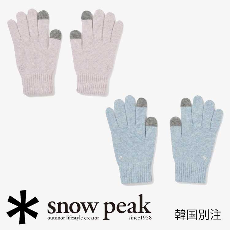 snow peak 韓国別注 スノーピーク カシミア ポールデッド ニット 手袋 キャンプ アウトドアウェア スノーピーク アパレル韓国ファッション スポーツウェア
