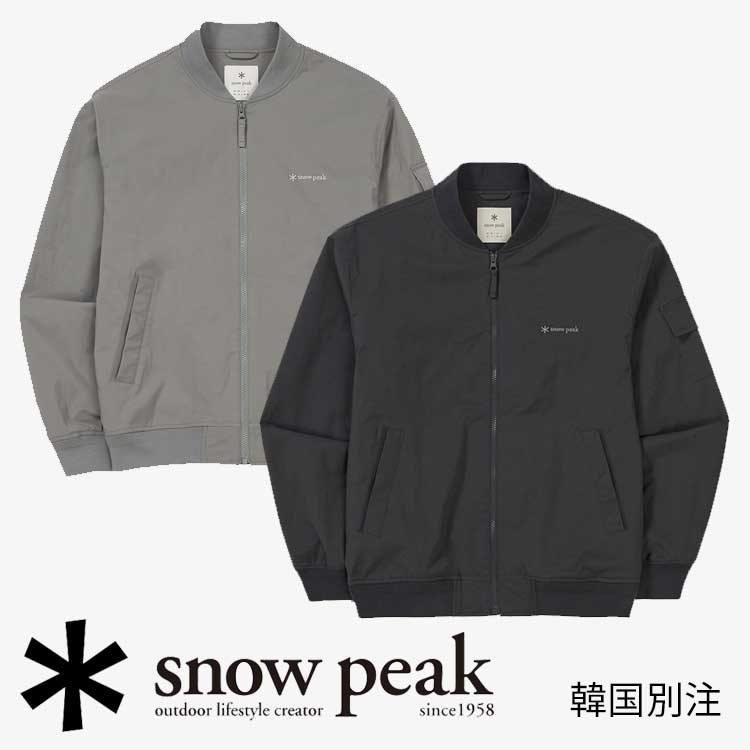 snow peak 韓国別注 スノーピーク クランド ウーブン ボンバー ジャケット キャンプ アウトド アウェア スノーピーク アパレル韓国ファッション スポーツウェア