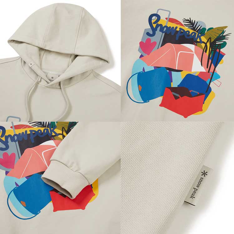 snow peak 韓国別注 スノーピーク グラフィック フード Tシャツ キャンプ アウトド アウェア スノーピーク アパレル韓国ファッション スポーツウェア