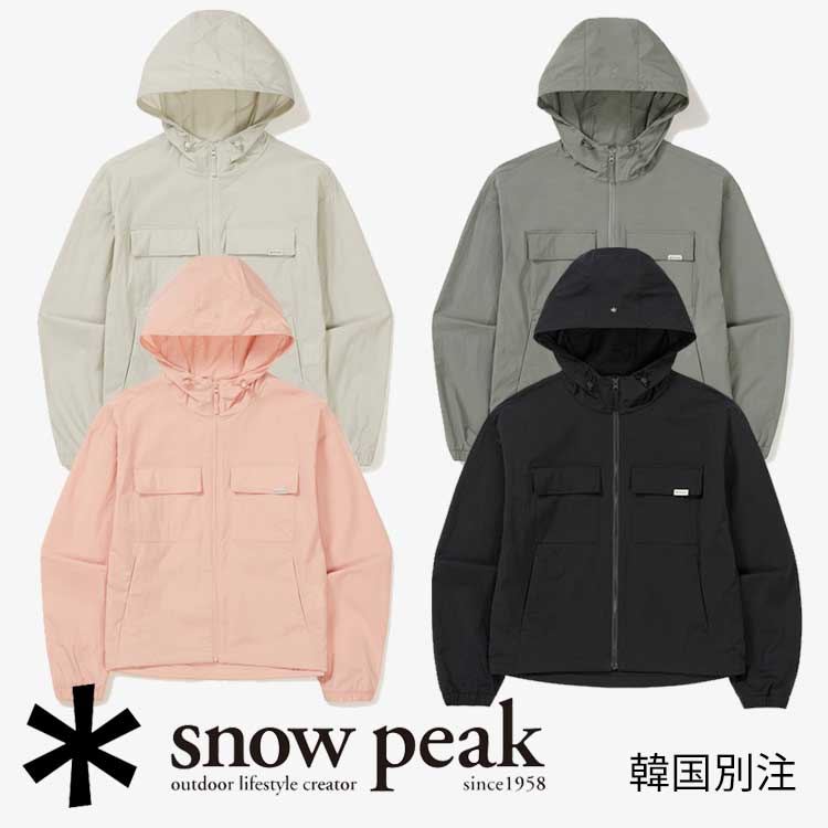 snow peak 韓国別注 スノーピーク ルート レディース ポケット ウィンドブレーカー キャンプ アウトドアウェア スノーピーク アパレル韓国ファッション スポーツウェア