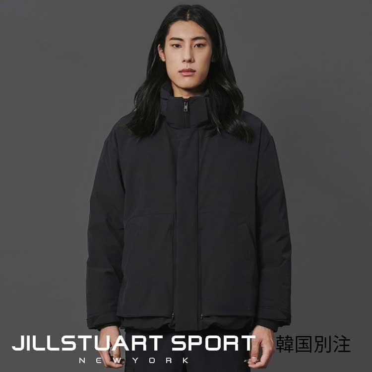 JILLSTUART SPORTS 韓国別注 ジルスチュアートスポーツ 男女共用 ブラック フード 着脱 グースダウン ダウン レディース メンズ 韓国ファッション スポーツウェア デイリルック