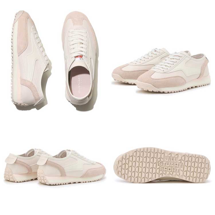 JILLSTUART SPORTS 韓国別注 ジルスチュアートスポーツ 男女共用 スイフト 2.0 ピンク レザー スニーカー レディース メンズ 韓国ファッション スポーツウェア デイリルック