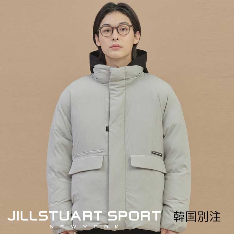 JILLSTUART SPORTS 韓国別注 ジルスチュアートスポーツ 男女共用 グレー ダックダウン ダウン レディース メンズ 韓国ファッション スポーツウェア デイリルック