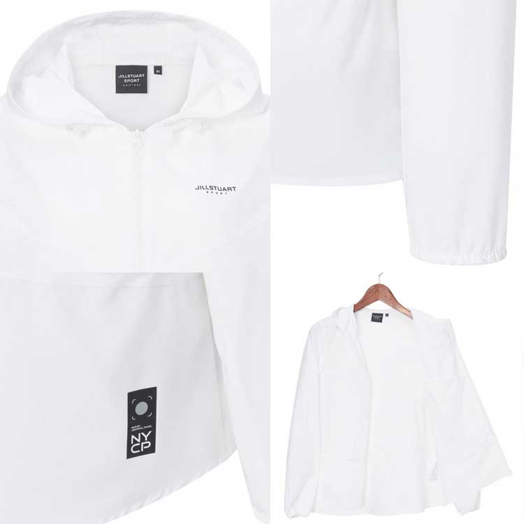 JILLSTUART SPORTS 韓国別注 ジルスチュアートスポーツ ホワイト ストリングポイント ジャケット 韓国ファッション スポーツウェア デイリルック
