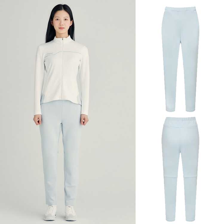 JILLSTUART SPORTS 韓国別注 ジルスチュアートスポーツ フリーアングル トレーニング ライトブルー エッセンシャル レディース トラックパンツ 韓国ファッション スポーツウェア デイリルック