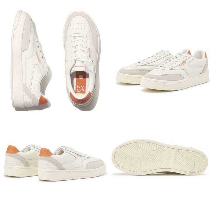 JILLSTUART SPORTS 韓国別注 ジルスチュアート スポーツ レディース、メンズ 男女共用 オレンジ カラー配色 革 スニーカー 韓国ファッション スポーツウェア デイリルック