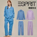 ESPRIT 韓国別注 男女共用 レディース メンズ カジュアル 配色 コットン フランネル パジャマ 韓国ファッション スポーツウェア デイリー ルック